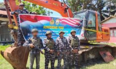 TNI AL Tangkap Ekskavator di Kawasan Cagar Alam Tanjung Panjang Pohuwato